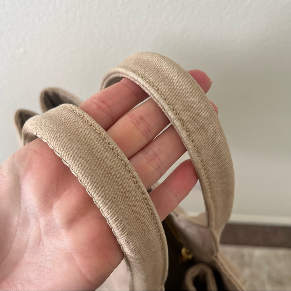 Prada Large Canapa Bag - Tan Canvas - computer /travel **Authentic - Picture 8 of 16